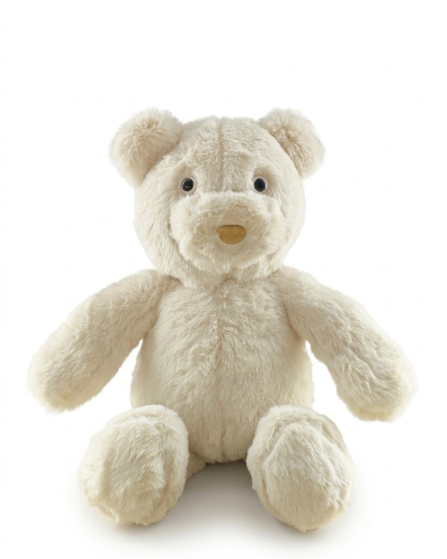 Krem altın burunlu peluş ayı