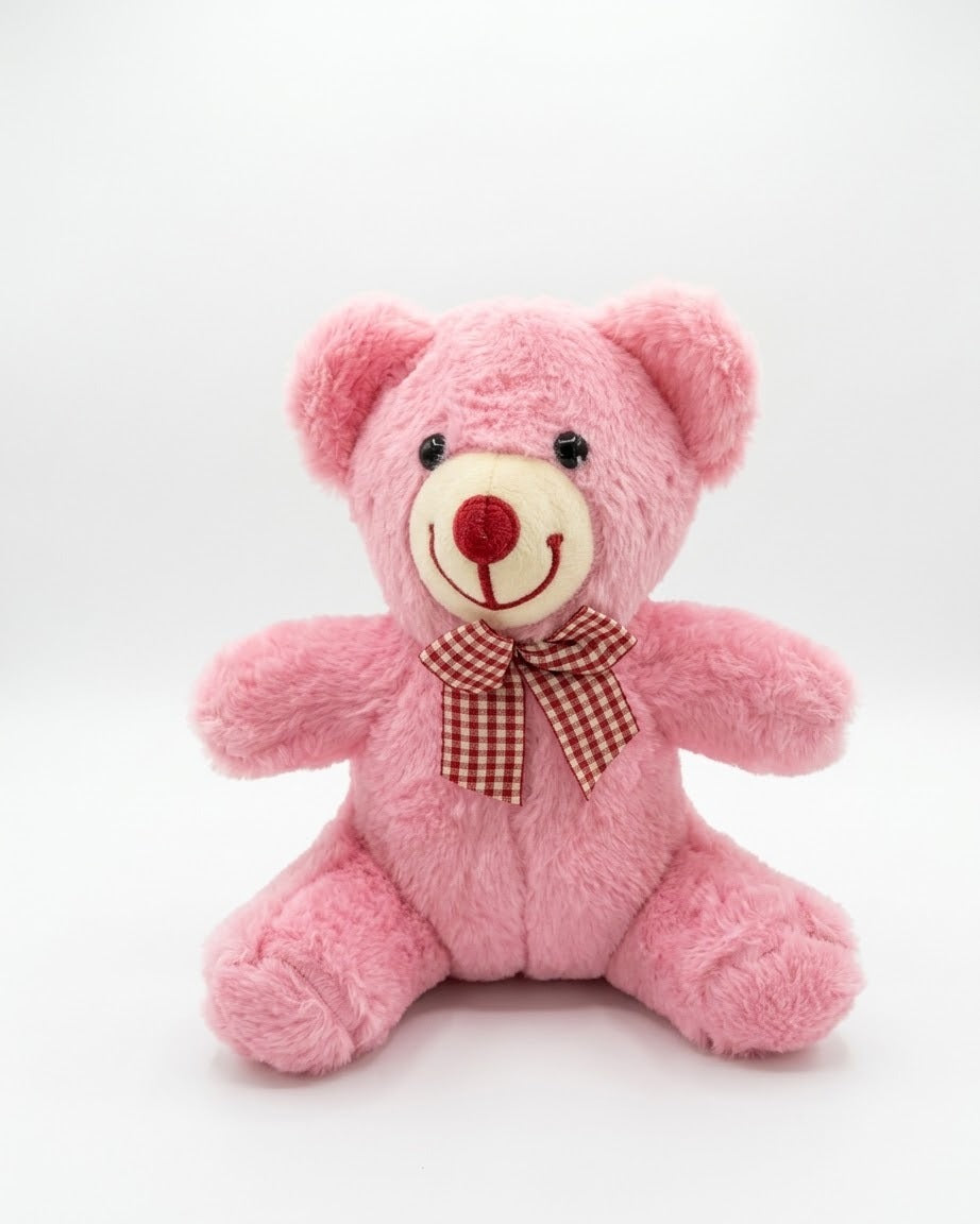 Pembe fiyonklu peluş ayı