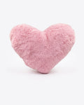 Pembe kalp şeklinde peluş yastık